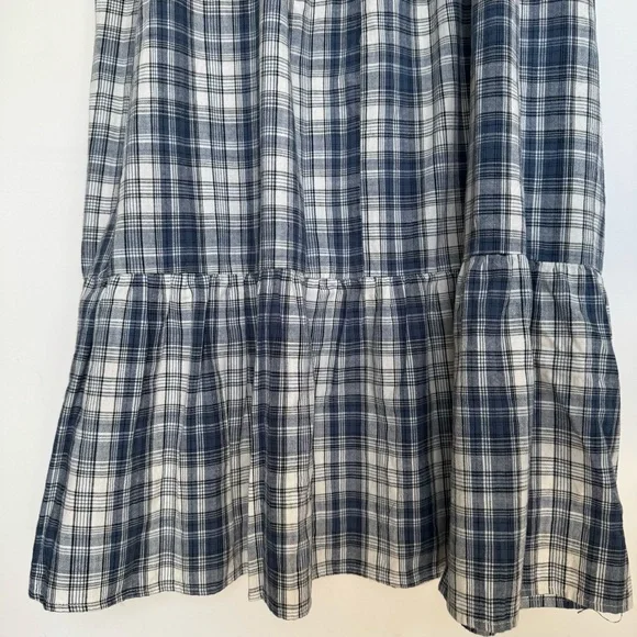 Anthropologie Gingham Plaid Babydoll Midi Dress - Picture 10 of 12
